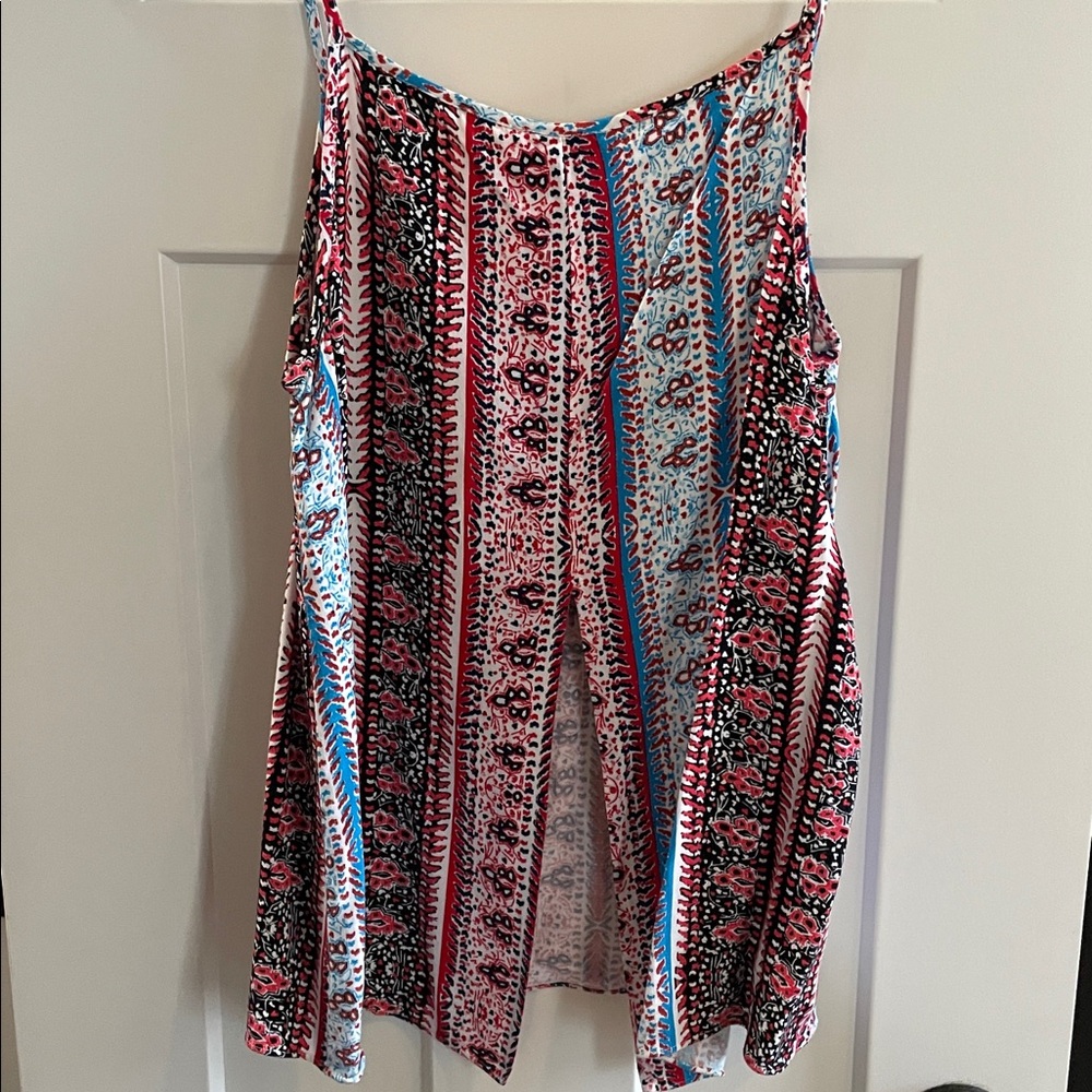1. State Multicolor Patterned Top - Picture 3 of 3